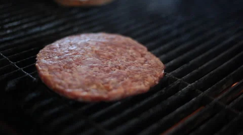 Burger Cooking On A Grill Stock Footage 41919330