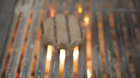 Burger Cooking On A Grill Stock Footage 41919355