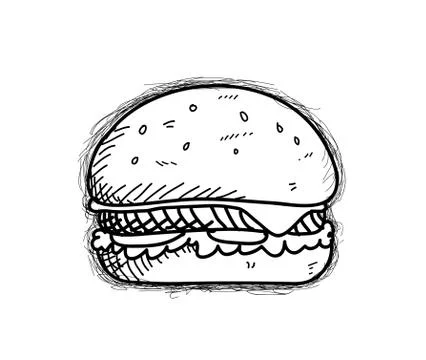 Burger Doodle Stock Illustration