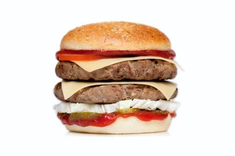 Burger double Stock Photos