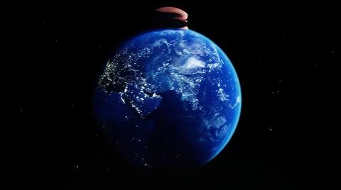 Burger on earth planet. Obesity problem concept. 3d rendering. Illustration