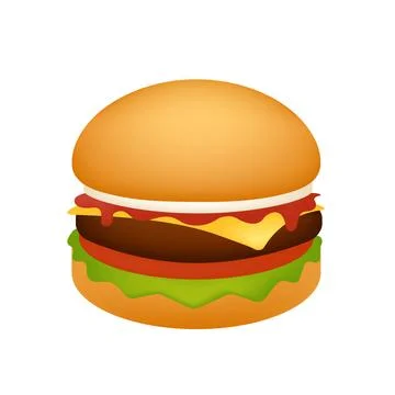 Burger emoji vector design Stock Illustration