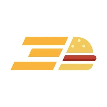 Burger fast food logo. Vector Stock Illustration