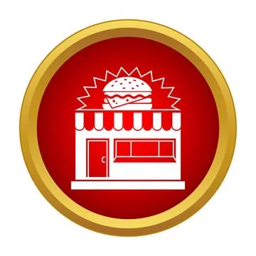 Burger fast food restaurant icon generating business Stock Illustration