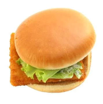 Burger with fish Stock Photos