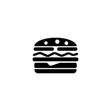 Burger Flat Vector Icon Stock Illustration