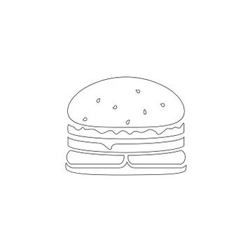 Burger. flat vector icon Illustrazione stock