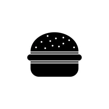Burger Flat Vector Icon Stock Illustration