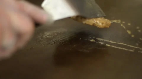 Burger flip super slow motion Vídeos de archivo 33058593