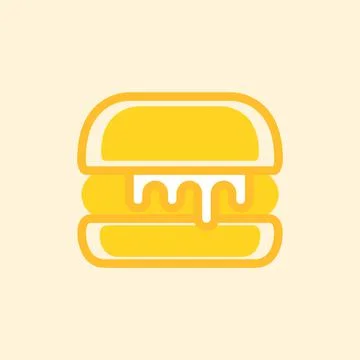Burger Food Icon Pack Vector Illustration Stock Illustration