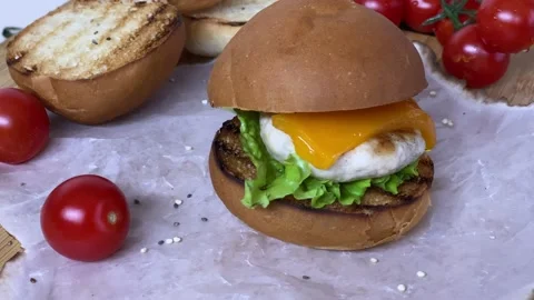 Burger Stock Footage 147713896