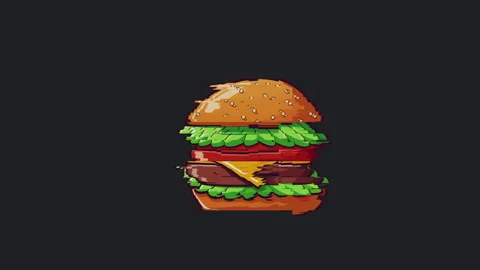 Burger glitch animation. 4K motion animation. Stock Footage 282340904