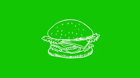 Burger on green screen background 動画素材 341541581