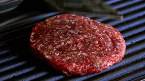 Burger on the grill. Stock Footage 208688023
