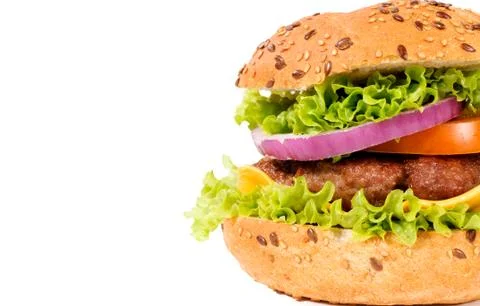 Burger half Stock Photos