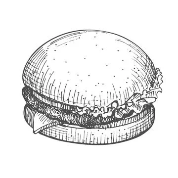 Burger hand drawn Stock Illustration