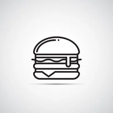 Burger icon Stock Illustration