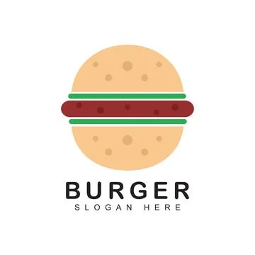 Burger icon logo design template Stock Illustration
