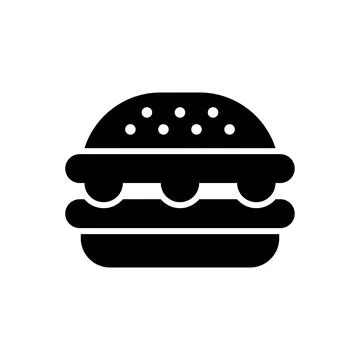 Burger icon logo design template isolated illustration Stock Illustration