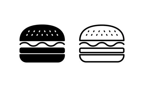Burger icon vector. burger sign and symbol. hamburger Stock Illustration