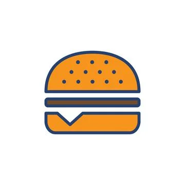 Burger icon vector. burger sign and symbol. hamburger Stock Illustration