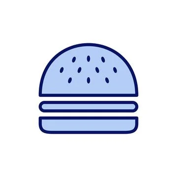 Burger icon vector. burger sign and symbol. hamburger Stock Illustration