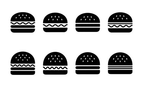 Burger icon vector. burger sign and symbol. hamburger Stock Illustration
