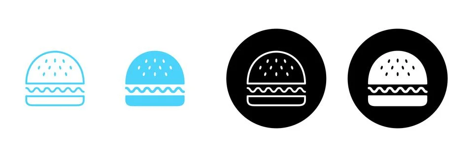 Burger icon vector. burger sign and symbol. hamburger Stock Illustration