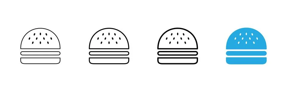 Burger icon vector. burger sign and symbol. hamburger Illustrazione stock