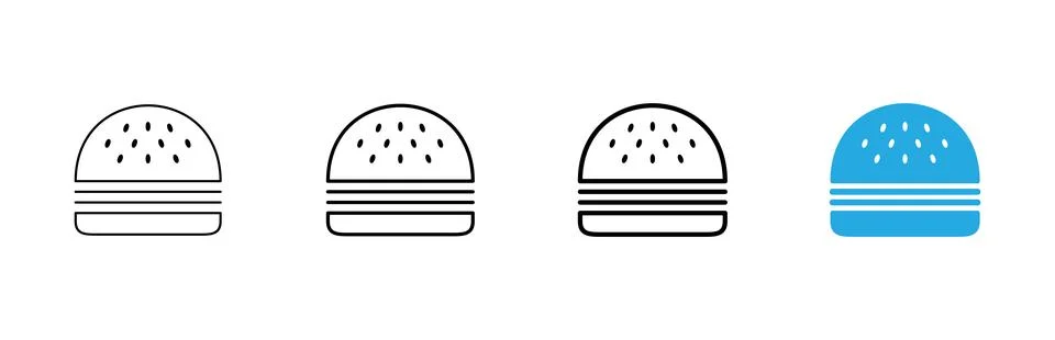 Burger icon vector. burger sign and symbol. hamburger Stock Illustration