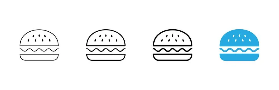 Burger icon vector. burger sign and symbol. hamburger Stock Illustration