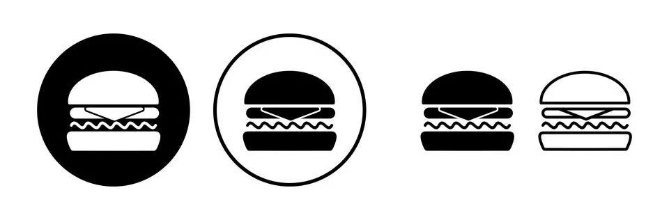 Burger icon vector. hamburger logo icon. fast food icon Stock Illustration