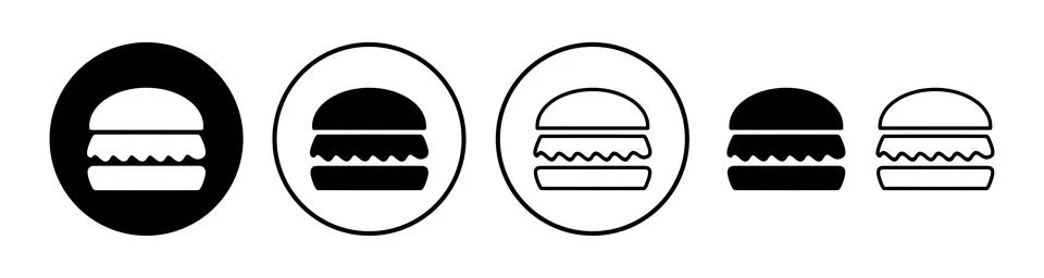 Burger icon vector. hamburger logo icon. fast food icon Stock Illustration