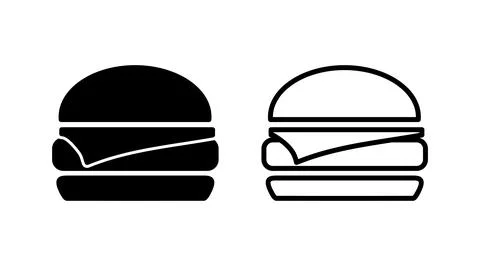 Burger icon vector. hamburger logo icon. fast food icon Stock Illustration