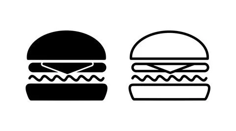 Burger icon vector. hamburger logo icon. fast food icon Stock Illustration
