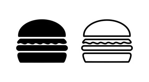 Burger icon vector. hamburger logo icon. fast food icon Stock Illustration