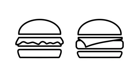 Burger icon vector. hamburger logo icon. fast food icon Stock Illustration