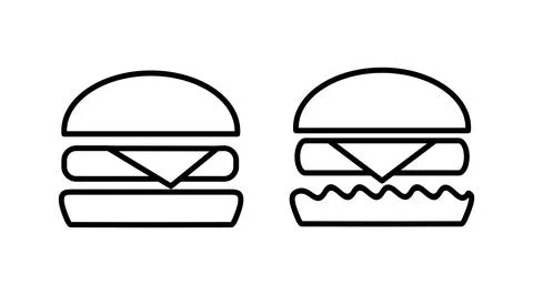 Burger icon vector. hamburger logo icon. fast food icon Stock Illustration