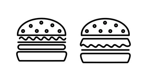 Burger icon vector. hamburger logo icon. fast food icon Stock Illustration
