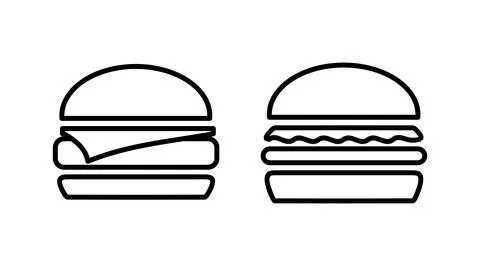 Burger icon vector. hamburger logo icon. fast food icon Stock Illustration