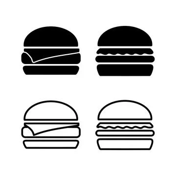 Burger icon vector. hamburger logo icon. fast food icon Stock Illustration
