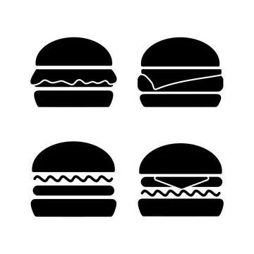 Burger icon vector. hamburger logo icon. fast food icon Stock Illustration