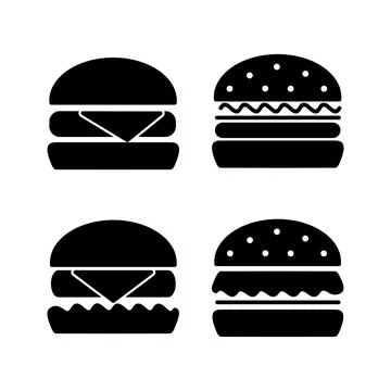 Burger icon vector. hamburger logo icon. fast food icon Stock Illustration