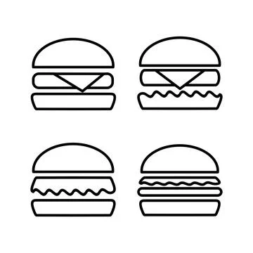 Burger icon vector. hamburger logo icon. fast food icon Stock Illustration