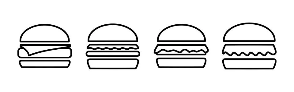 Burger icon vector. hamburger logo icon. fast food icon Stock Illustration