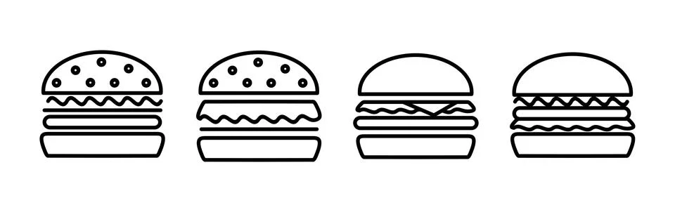 Burger icon vector. hamburger logo icon. fast food icon Stock Illustration