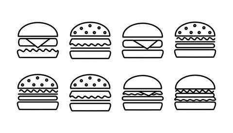 Burger icon vector. hamburger logo icon. fast food icon 스톡 일러스트