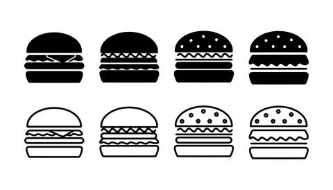 Burger icon vector. hamburger logo icon. fast food icon Stock Illustration