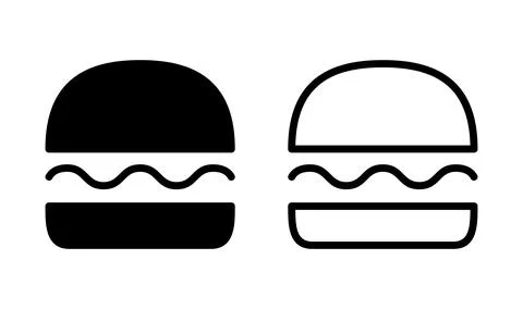 Burger icon vector. hamburger logo icon. fast food icon Stock Illustration