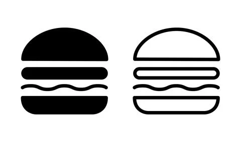 Burger icon vector. hamburger logo icon. fast food icon Stock Illustration